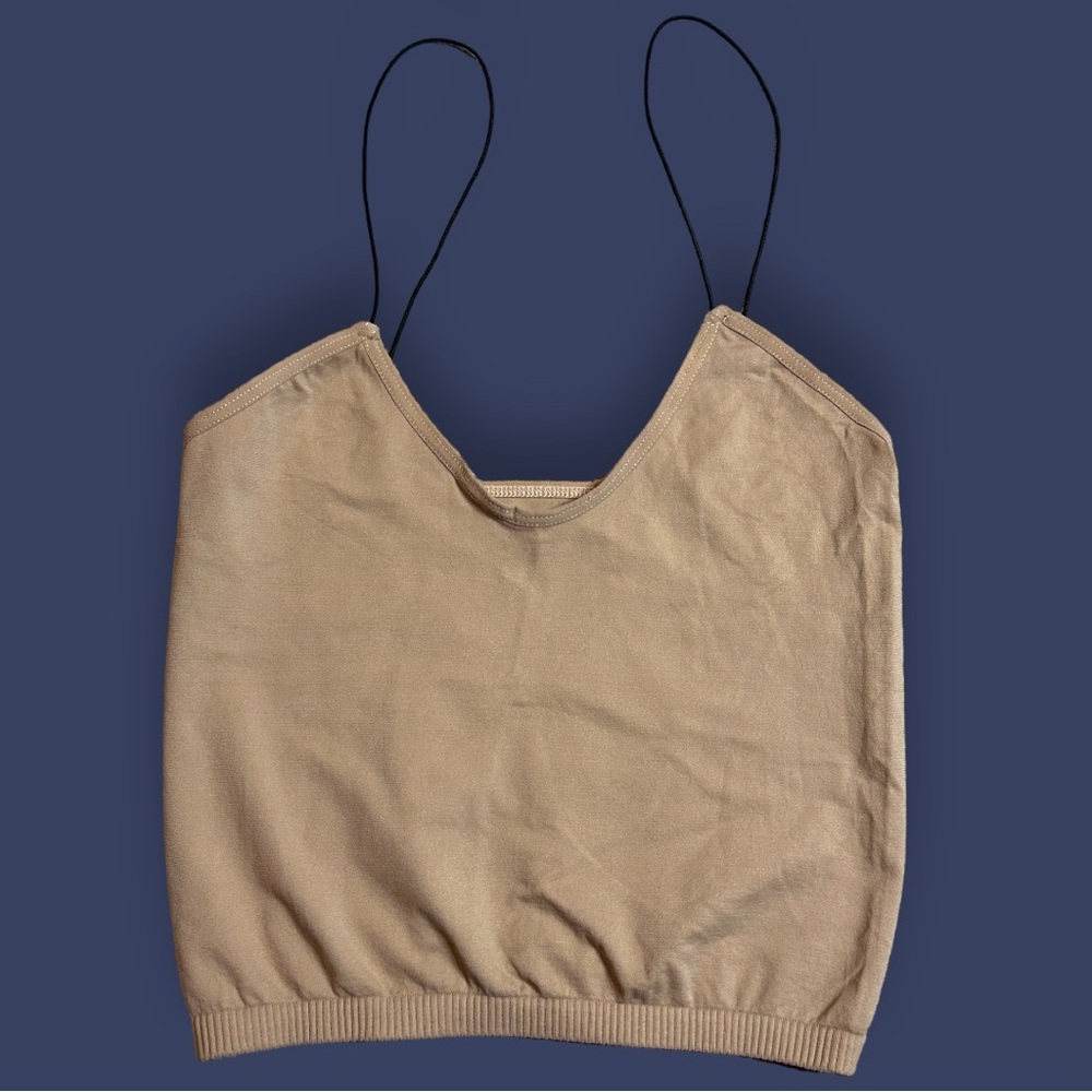 NWOT Free People Intimately Skinny Strap Seamless Brami in Natural. Size XS/S - Picture 2 of 8